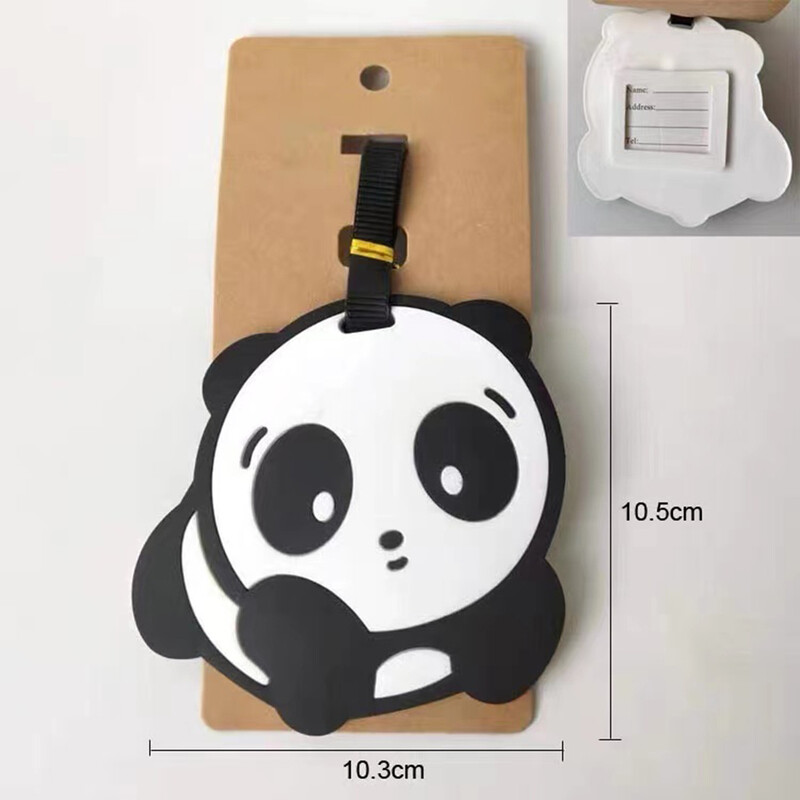 Panda Cartoon Bording Pass Kofer Cartoon Oznake za prtljagu Dizajn ID Identifikator Oznaka Oznaka Držač adrese Putni pribor
