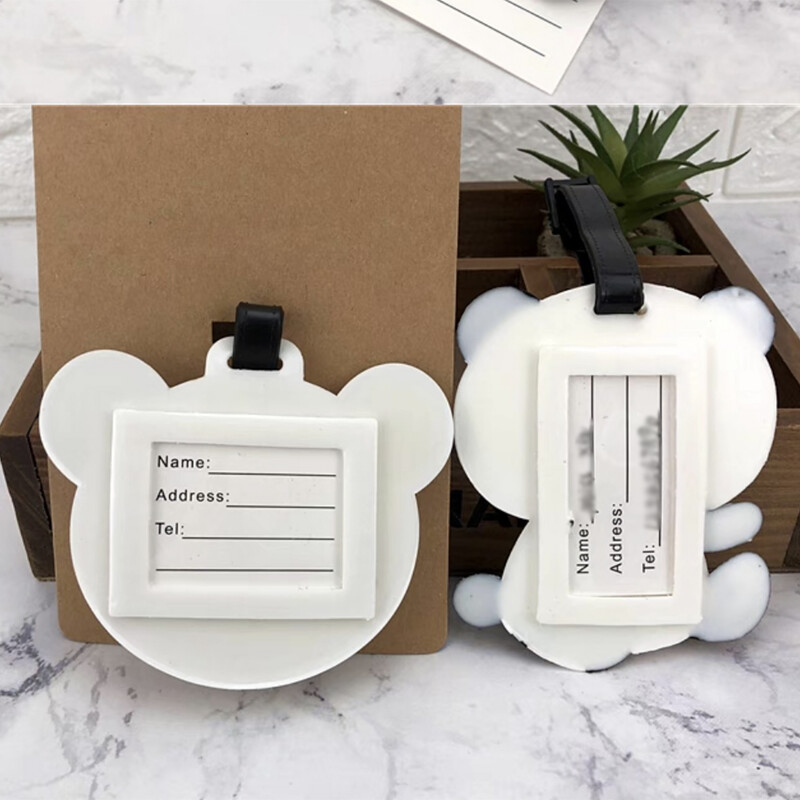 Panda Cartoon Bording Pass Kofer Cartoon Oznake za prtljagu Dizajn ID Identifikator Oznaka Oznaka Držač adrese Putni pribor