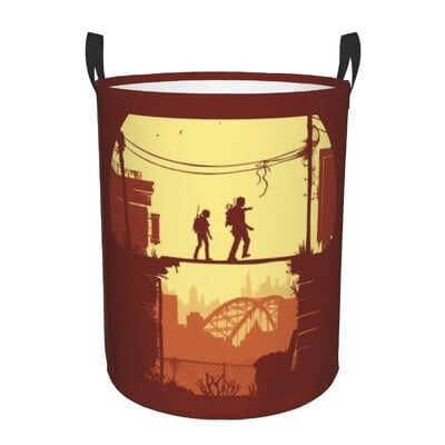 The Last Of Us Ellie Tattoo Coș de rufe Pliabil mare Coș de depozitare pentru haine Joc video Coș pentru copii Firefly