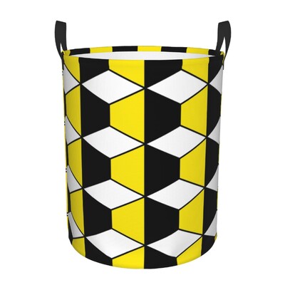 Geometric Laundry Hamper Μεγάλο καλάθι αποθήκευσης Αφηρημένη μπλε μοντέρνα τέχνη Παιδική οργάνωση παιδικών παιχνιδιών