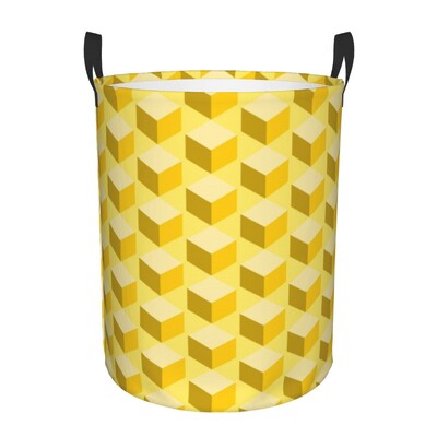 Geometric Laundry Hamper Μεγάλο καλάθι αποθήκευσης Αφηρημένη μπλε μοντέρνα τέχνη Παιδική οργάνωση παιδικών παιχνιδιών