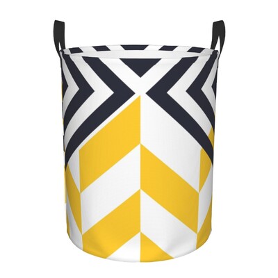 Geometric Laundry Hamper Μεγάλο καλάθι αποθήκευσης Αφηρημένη μπλε μοντέρνα τέχνη Παιδική οργάνωση παιδικών παιχνιδιών