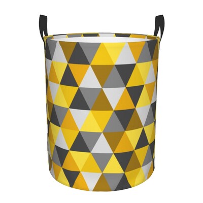 Geometric Laundry Hamper Μεγάλο καλάθι αποθήκευσης Αφηρημένη μπλε μοντέρνα τέχνη Παιδική οργάνωση παιδικών παιχνιδιών