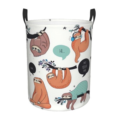 kohandatud Lovely Monkey Prinditud pesukorv Kokkupandav lapsehoidja lasteaia mänguasjade jaoks Korraldaja hoiukastid