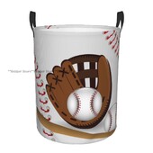 Sulankstomas skalbinių krepšelis beisbolo mėgėjo raštas nešvarių drabužių laikymo kibiras Drabužių spinta Drabužių organizatorius kliūtis