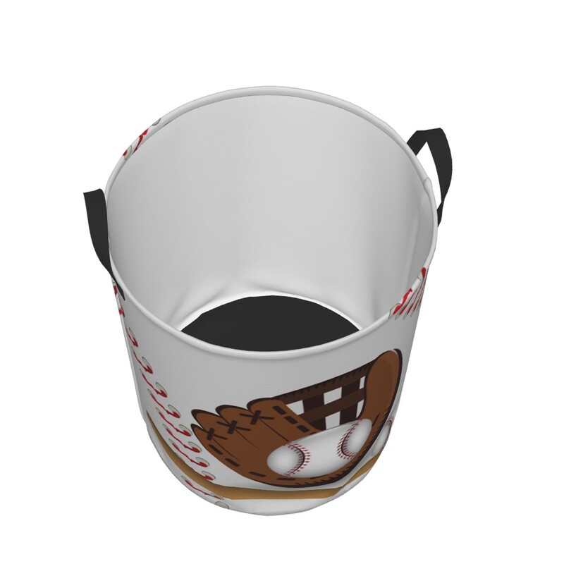 Sulankstomas skalbinių krepšelis beisbolo mėgėjo raštas nešvarių drabužių laikymo kibiras Drabužių spinta Drabužių organizatorius kliūtis