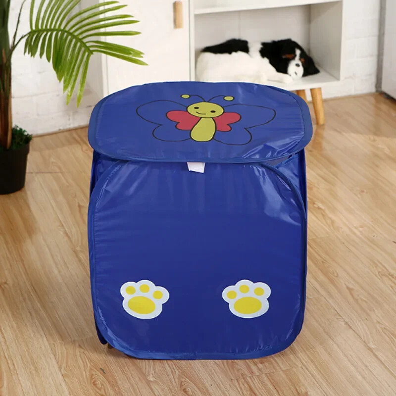 Kokkupandav tolmukindel Stor Box Suure mahutavusega pesukorv kaanega Mänguasjad Mitmesugused rõivaste organiseerija Kodune hoiustamiskorraldus