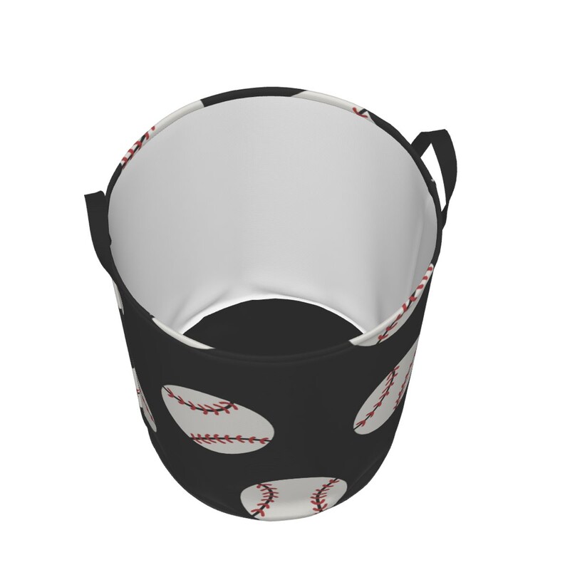 Sulankstomas skalbinių krepšelis beisbolo raštas apvalus laikymo dėžė, didelė kliūtis sulankstoma drabužių kibiras