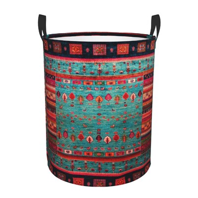 Austrumu tradicionālā lauku māja senlaicīgs bohēmijas stila veļas grozs Boho apģērbu rotaļlietu glabāšanas tvertne bērnudārzam