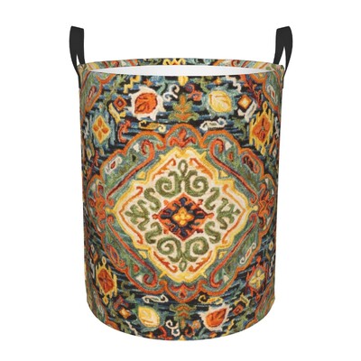 Austrumu tradicionālā lauku māja senlaicīgs bohēmijas stila veļas grozs Boho apģērbu rotaļlietu glabāšanas tvertne bērnudārzam