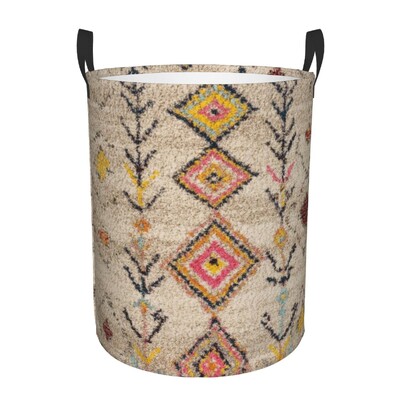 Austrumu tradicionālā lauku māja senlaicīgs bohēmijas stila veļas grozs Boho apģērbu rotaļlietu glabāšanas tvertne bērnudārzam