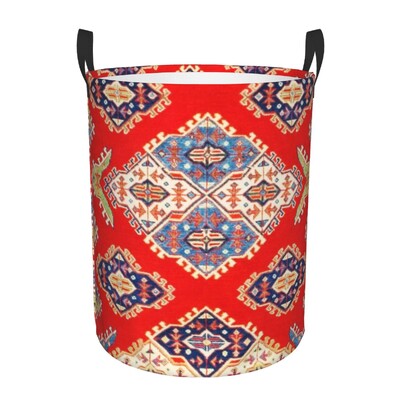 Austrumu tradicionālā lauku māja senlaicīgs bohēmijas stila veļas grozs Boho apģērbu rotaļlietu glabāšanas tvertne bērnudārzam