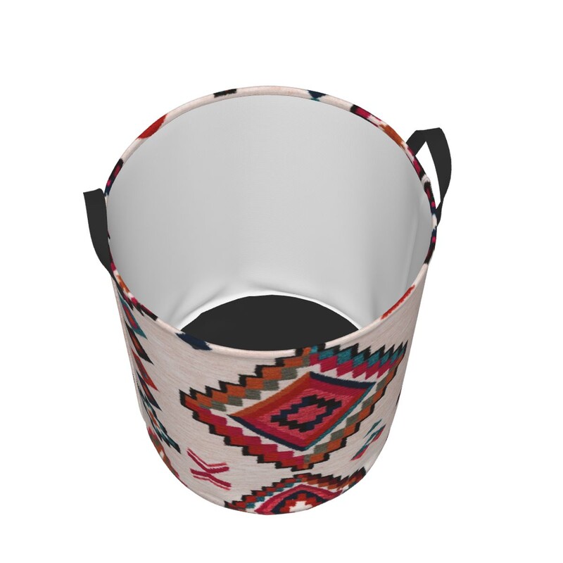 Austrumu tradicionālā lauku māja senlaicīgs bohēmijas stila veļas grozs Boho apģērbu rotaļlietu glabāšanas tvertne bērnudārzam