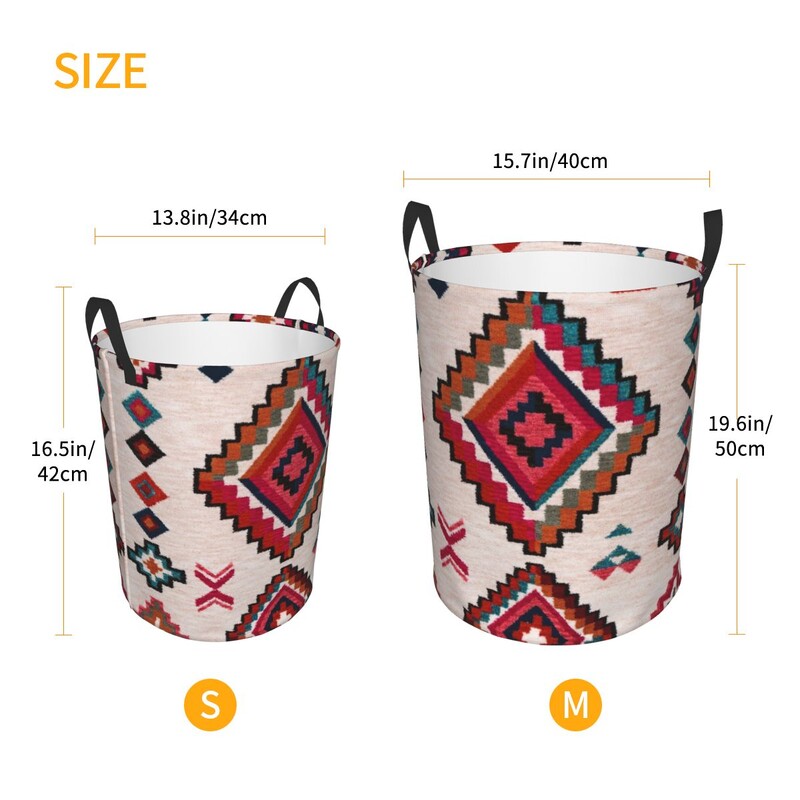 Austrumu tradicionālā lauku māja senlaicīgs bohēmijas stila veļas grozs Boho apģērbu rotaļlietu glabāšanas tvertne bērnudārzam