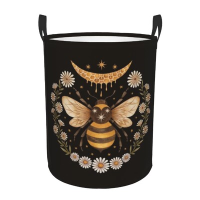 Mesilased ja lilled pesukorv Kokkupandav suure mahutavusega riiete hoiukast Honey Bee Baby Hamp