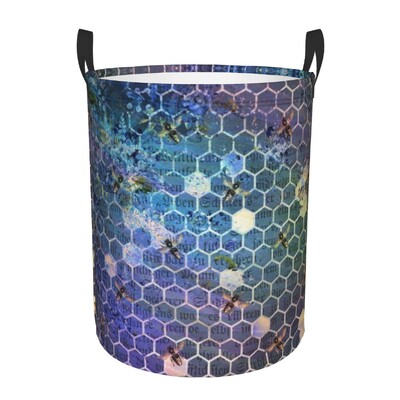 Mesilased ja lilled pesukorv Kokkupandav suure mahutavusega riiete hoiukast Honey Bee Baby Hamp
