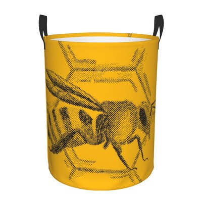 Mesilased ja lilled pesukorv Kokkupandav suure mahutavusega riiete hoiukast Honey Bee Baby Hamp