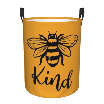 Mesilased ja lilled pesukorv Kokkupandav suure mahutavusega riiete hoiukast Honey Bee Baby Hamp