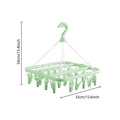 Drabužių džiovinimo kabykla Sulankstoma pakabinama džiovinimo lentyna Daugiafunkcis vėjui atsparus kojinės apatinių drabužių laikiklis Džiovinimo sulankstomas skalbinių lentynas