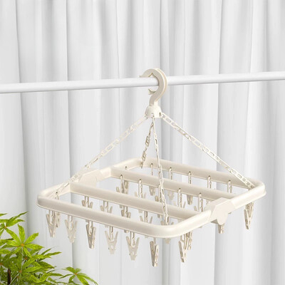 Drabužių džiovinimo kabykla Sulankstoma pakabinama džiovinimo lentyna Daugiafunkcis vėjui atsparus kojinės apatinių drabužių laikiklis Džiovinimo sulankstomas skalbinių lentynas
