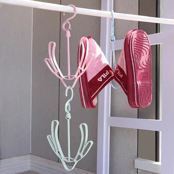 Dry Shoe Rack Organizer Κρεμάστρα Παπούτσια πολλαπλών χρήσεων Ράφι στεγνώματος Κάθετη κρεμαστή ράφι ρούχων Σανδάλια Γάντζος για εξωτερικούς χώρους αντιανεμική