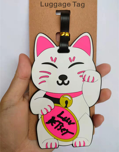 Crtani mačka sova sirena Oznake za prtljagu Držač za kovčeg Putni pribor ID adresa Silikagel Prijenosna naljepnica Oznaka za pseću prtljagu