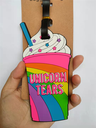 Crtani mačka sova sirena Oznake za prtljagu Držač za kovčeg Putni pribor ID adresa Silikagel Prijenosna naljepnica Oznaka za pseću prtljagu