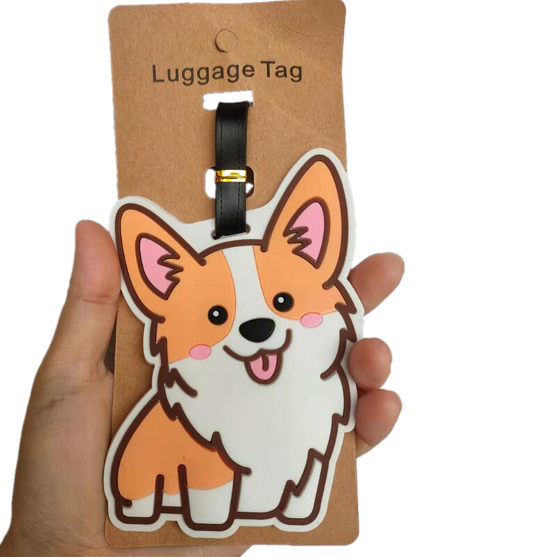 Crtani mačka sova sirena Oznake za prtljagu Držač za kovčeg Putni pribor ID adresa Silikagel Prijenosna naljepnica Oznaka za pseću prtljagu