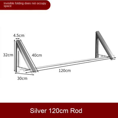 Επιτοίχια Πτυσσόμενα Ρούχα Ράβδος Αποξήρανσης Μπαλκόνι εξωτερικού χώρου Αόρατες Κρεμάστρες Space Αλουμινένια Ρούχα Ρούχα Αξεσουάρ μπάνιου σπιτιού