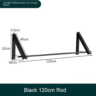 Επιτοίχια Πτυσσόμενα Ρούχα Ράβδος Αποξήρανσης Μπαλκόνι εξωτερικού χώρου Αόρατες Κρεμάστρες Space Αλουμινένια Ρούχα Ρούχα Αξεσουάρ μπάνιου σπιτιού