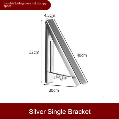 Επιτοίχια Πτυσσόμενα Ρούχα Ράβδος Αποξήρανσης Μπαλκόνι εξωτερικού χώρου Αόρατες Κρεμάστρες Space Αλουμινένια Ρούχα Ρούχα Αξεσουάρ μπάνιου σπιτιού