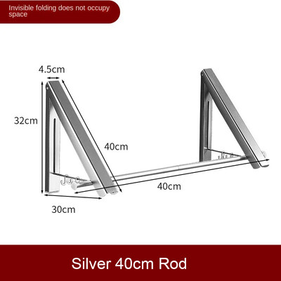 Επιτοίχια Πτυσσόμενα Ρούχα Ράβδος Αποξήρανσης Μπαλκόνι εξωτερικού χώρου Αόρατες Κρεμάστρες Space Αλουμινένια Ρούχα Ρούχα Αξεσουάρ μπάνιου σπιτιού