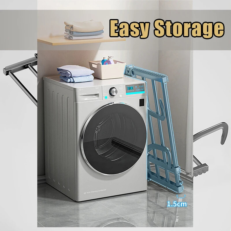 Sulankstomas drabužių džiovinimo stovas, nerūdijantis plienas, skirtas balkonui, miegamojo batų džiovinimas, drabužių rankšluosčių laikiklis lango batų laikymo lentyna