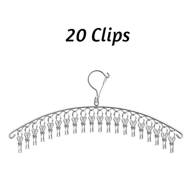 6/8/10/16/20Pegs Nerūdijančio plieno rūbų džiovinimo kabykla Neperpučiama vėjo drabužių kabykla Kojinės skalbiniai vėdyklė kabykla apatiniai kojinių segtukai
