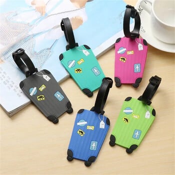 New Fashion Silicon Luggage Tags Αξεσουάρ ταξιδιού για τσάντες Φορητές ετικέτες αποσκευών Στυλ καρτούν για κορίτσια Κάλυμμα κάρτας για αγόρια