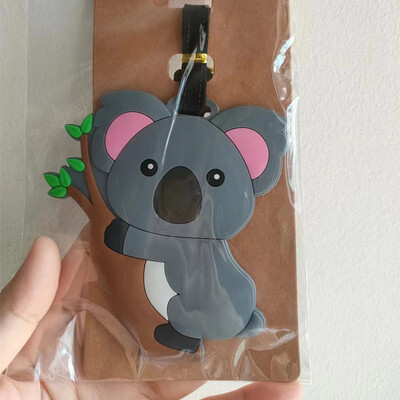 Cartoon Camel Alpaca Batožinové visačky Držiak na kufor Cestovné doplnky ID Address Silica Gel Prenosný štítok Zvieracia batožinová visačka