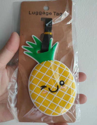 Cartoon Fruit Batožinové visačky Avokádo Cestovné doplnky Silica gél Kufor ID Adresa Držiak na batožinu Nástupný štítok Prenosný štítok