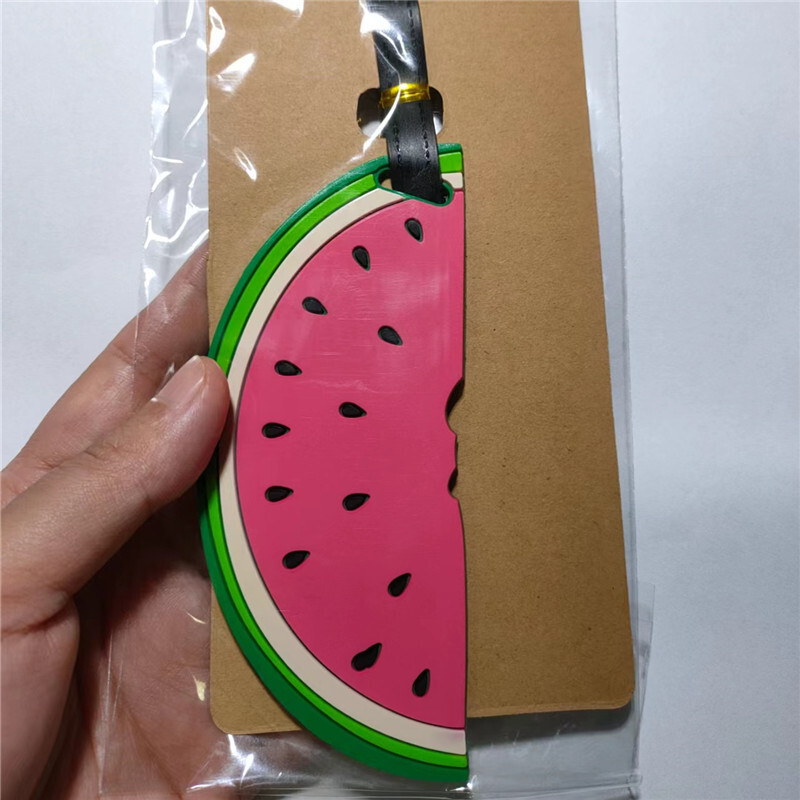 Cartoon Fruit Batožinové visačky Avokádo Cestovné doplnky Silica gél Kufor ID Adresa Držiak na batožinu Nástupný štítok Prenosný štítok