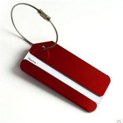 Bagažo etiketės Aliuminio lydinio lagaminų etiketės Kelionių etikečių rinkinys su plienine kilpa ID Bagažo etiketės lagaminams Kelionių priedai