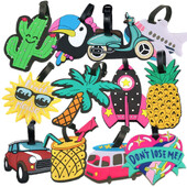 Divat autó Repülő Madarak Csomagcímkék Bőröndtartó Utazási Kiegészítők Azonosítók Címek Szilikagél Hordozható Címke Szemüvegek Poggyászcímke