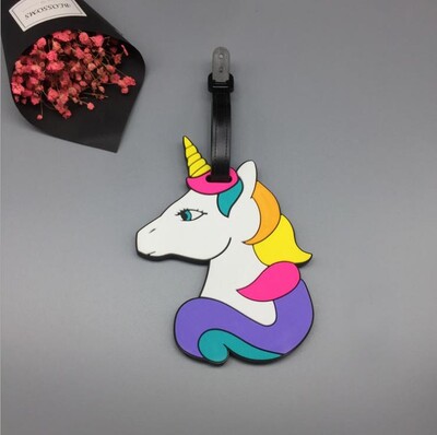 Divat autó Repülő Madarak Csomagcímkék Bőröndtartó Utazási Kiegészítők Azonosítók Címek Szilikagél Hordozható Címke Szemüvegek Poggyászcímke