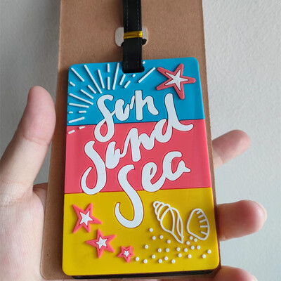 Divat autó Repülő Madarak Csomagcímkék Bőröndtartó Utazási Kiegészítők Azonosítók Címek Szilikagél Hordozható Címke Szemüvegek Poggyászcímke