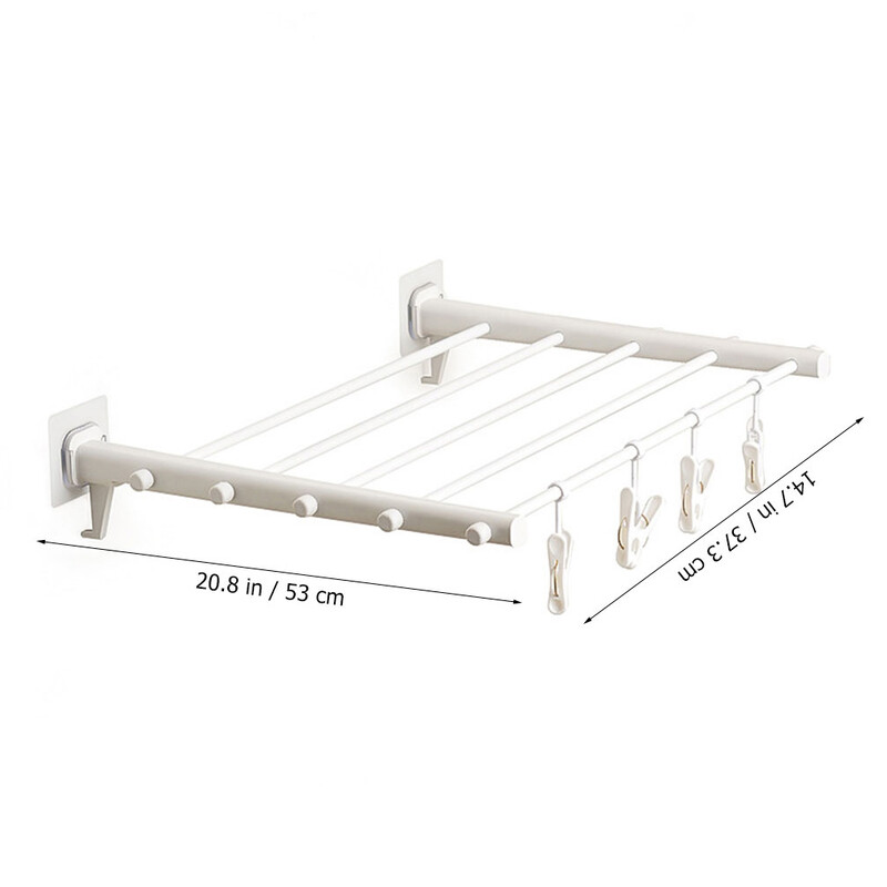 Επιτοίχια πτυσσόμενη σχάρα στεγνώματος ρούχων ρούχων Κρυφή απλή βάση στεγνώματος ρούχων