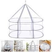 Uscător de pulovere suspendat Suport de uscare cu trei niveluri Îmbrăcăminte pliabilă Suport durabil cu 3 straturi