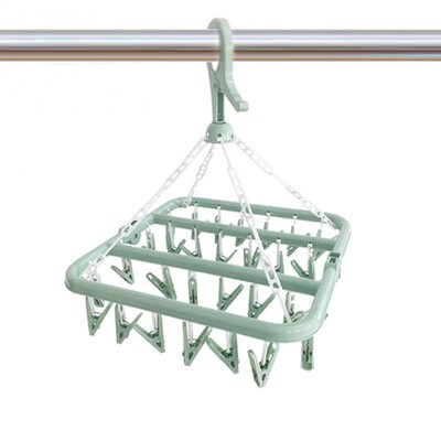 32 Clips Sulankstomi rūbų džiovykla Kabykla Neperpučiama vėjo kojinės Apatiniai džiovinimo lentynos Namų ūkis Vaikai Suaugusieji Sandėliavimas Skalbinių Kabykla Nauja