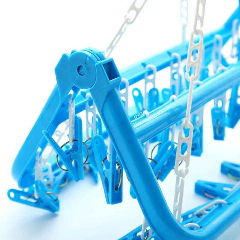 32 Clips Sulankstomi rūbų džiovykla Kabykla Neperpučiama vėjo kojinės Apatiniai džiovinimo lentynos Namų ūkis Vaikai Suaugusieji Sandėliavimas Skalbinių Kabykla Nauja