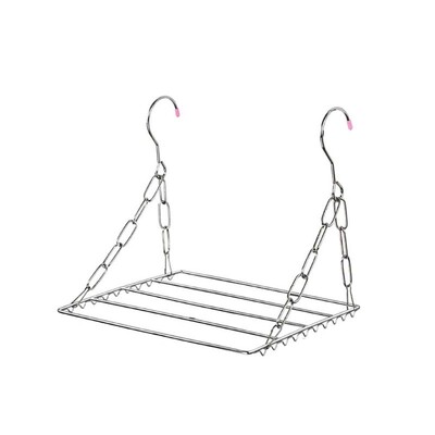 Skladací sušiak na topánky na balkón, sušiak na oblečenie z nehrdzavejúcej ocele, úložný priestor na uteráky a spodnú bielizeň