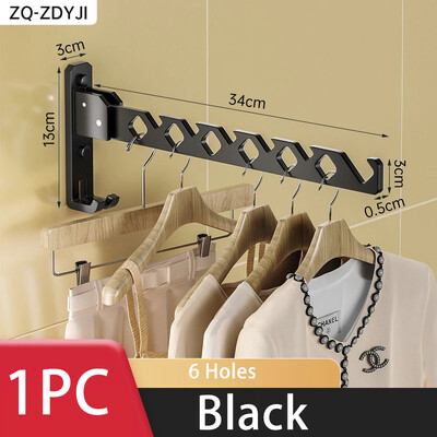 Falra szerelhető ruhaakasztó lyukasztás nélkül Összecsukható szárítóállványok Összecsukható többcélú ruhaszárító állvány Fürdőszoba Helytakarékos