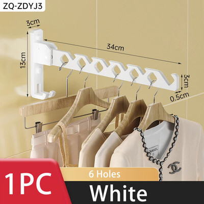 Falra szerelhető ruhaakasztó lyukasztás nélkül Összecsukható szárítóállványok Összecsukható többcélú ruhaszárító állvány Fürdőszoba Helytakarékos