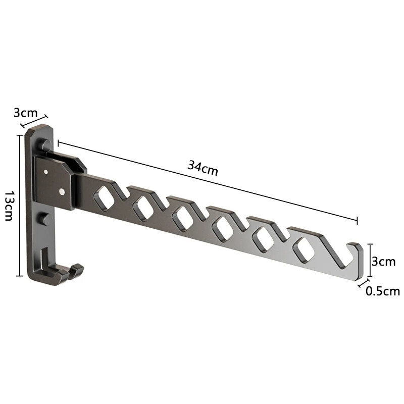 Falra szerelhető ruhaakasztó lyukasztás nélkül Összecsukható szárítóállványok Összecsukható többcélú ruhaszárító állvány Fürdőszoba Helytakarékos